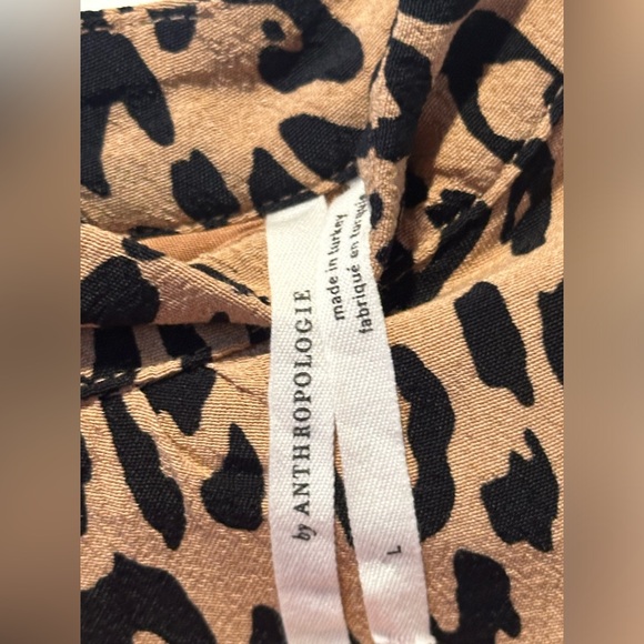 Anthropologie Mackenzie Mock Neck leopard print dress.🖤🐆 Size large. - Picture 8 of 9